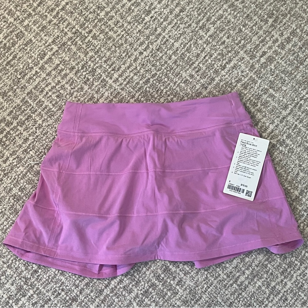Lululemon pace rival skort long size 6